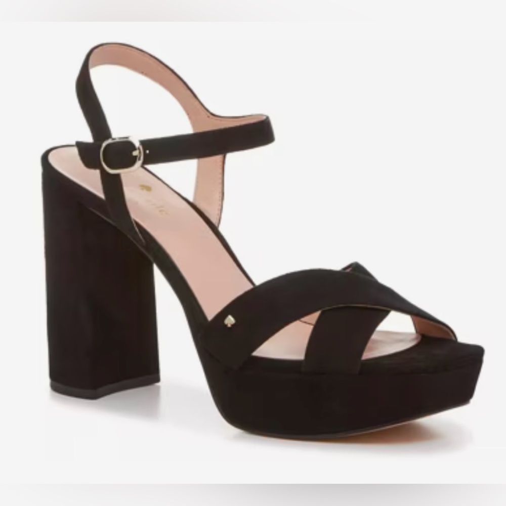 Kate Spade Delia Platform Sandal Black Sz 10